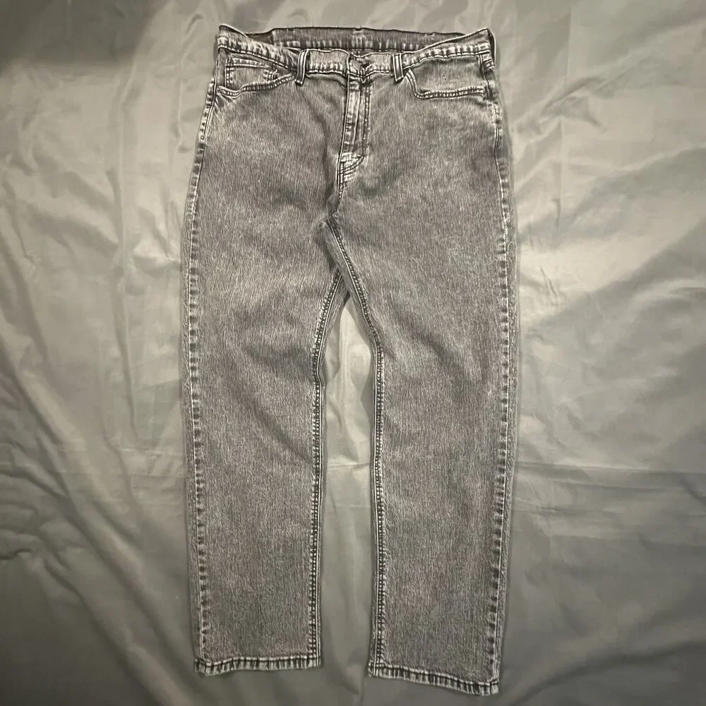 Levis 541 Jeans Men 38x32 Black Acid Wash Faded Denim Relaxed Festival